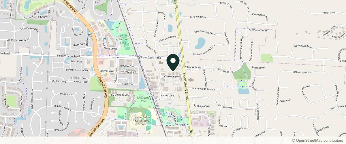 Map showing the exact location of glo MD Aesthetics and Wellness at 74 Clairedan Dr, Powell, OH 43065, USA