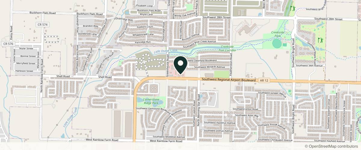 Map showing the exact location of Glotologi Med Spa at 3500 SW Regional Airport Blvd Ste 6, Bentonville, AR 72713, USA