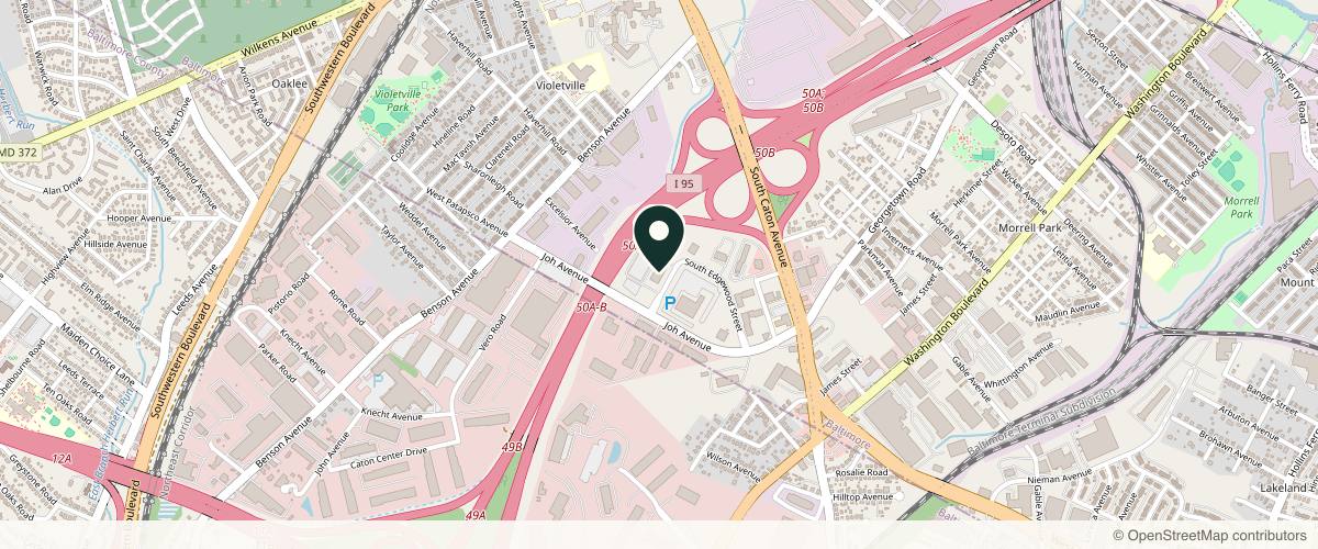 Map showing the exact location of Glow Aesthetics & Medical Center at 3700 Koppers St Ste 100, Baltimore, MD 21227, USA