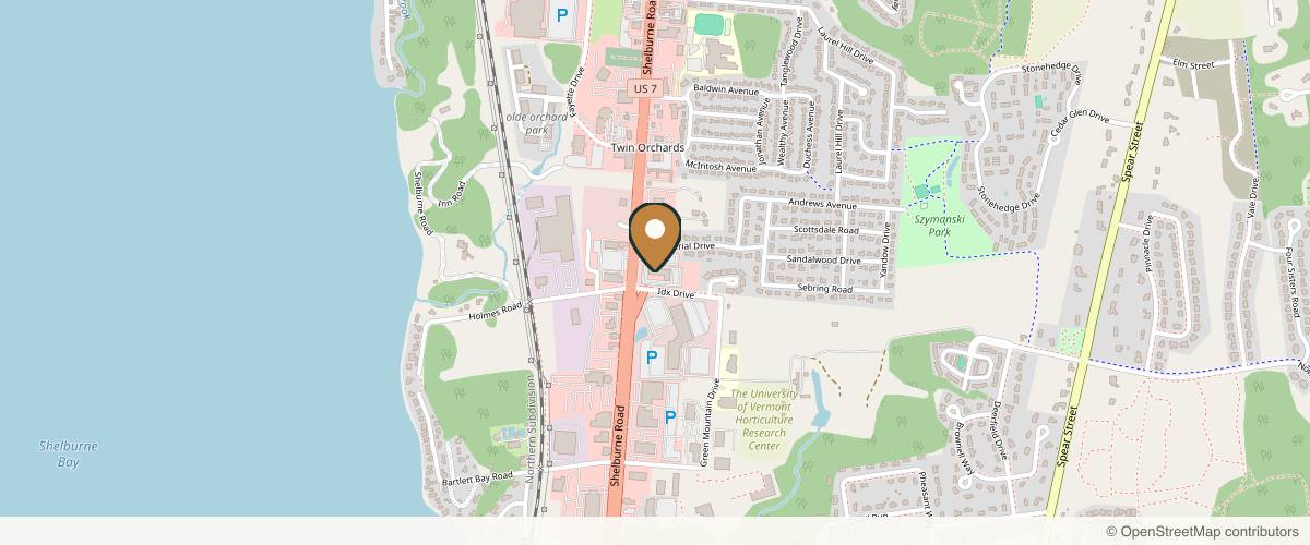Map showing the exact location of Glow Aesthetics Medical Spa at 41 Idx Dr Suite 230, 2nd Floor, South Burlington, VT 05403, USA
