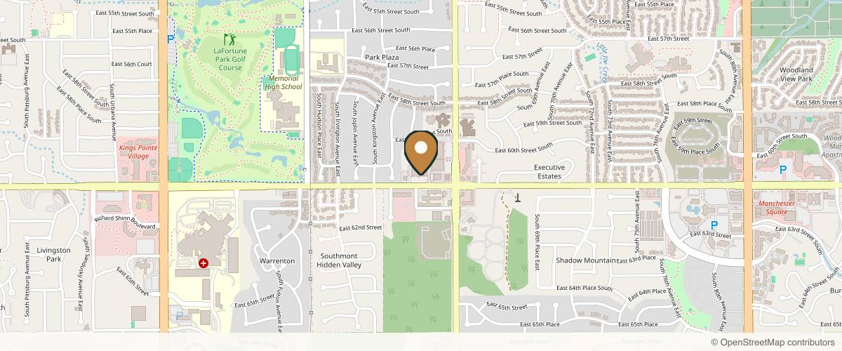 Map showing the exact location of Glow Medical Aesthetics at 6207 E 61st St, Tulsa, OK 74136, USA