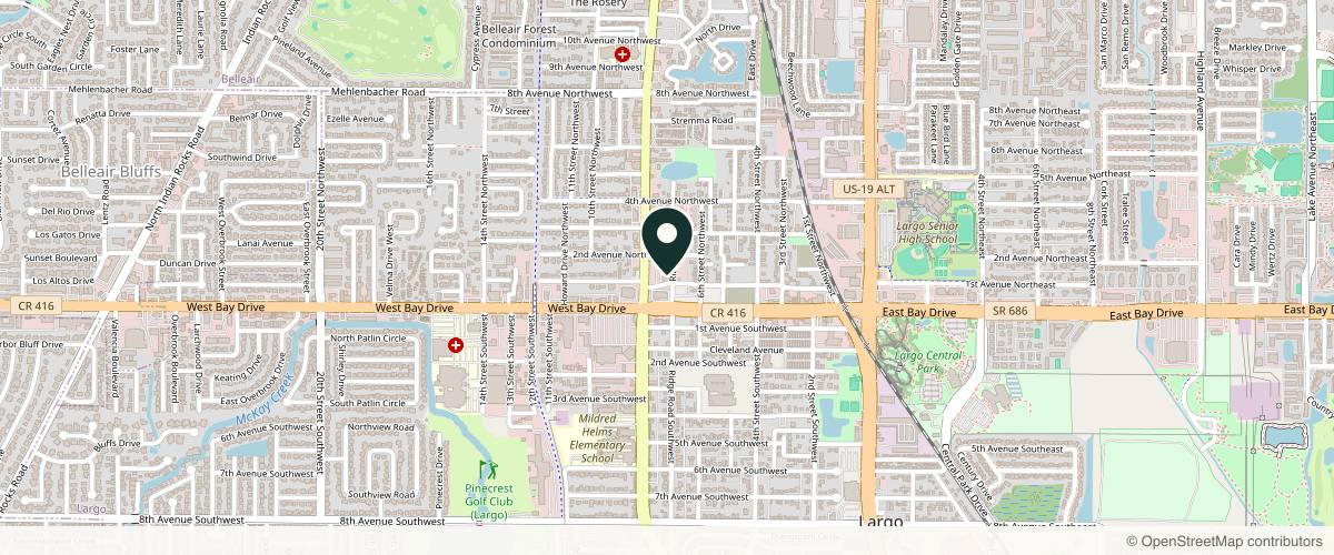 Map showing the exact location of Golden Glow Medical Spa at 150 Clearwater Largo Rd #3, Largo, FL 33770, USA