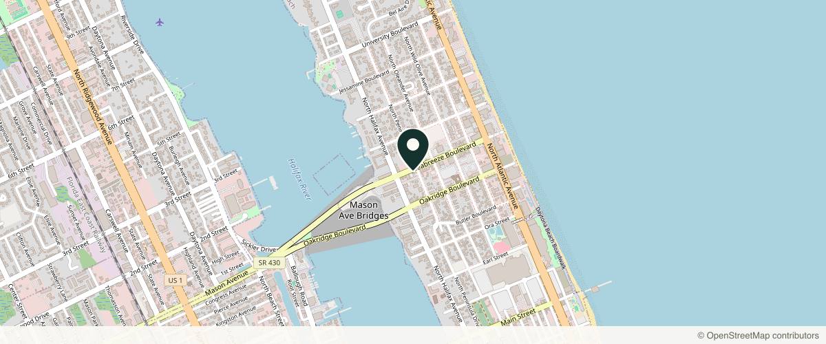 Map showing the exact location of Goldfingers Aesthetics & Medical Spa - Daytona Beach at 236 Seabreeze Blvd, Daytona Beach, FL 32118, USA