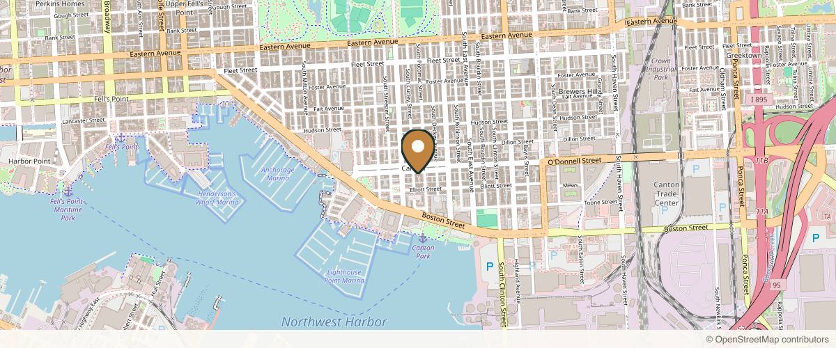 Map showing the exact location of Good To Glow Med Spa and Wellness at 2927 O'Donnell St, Baltimore, MD 21224, USA