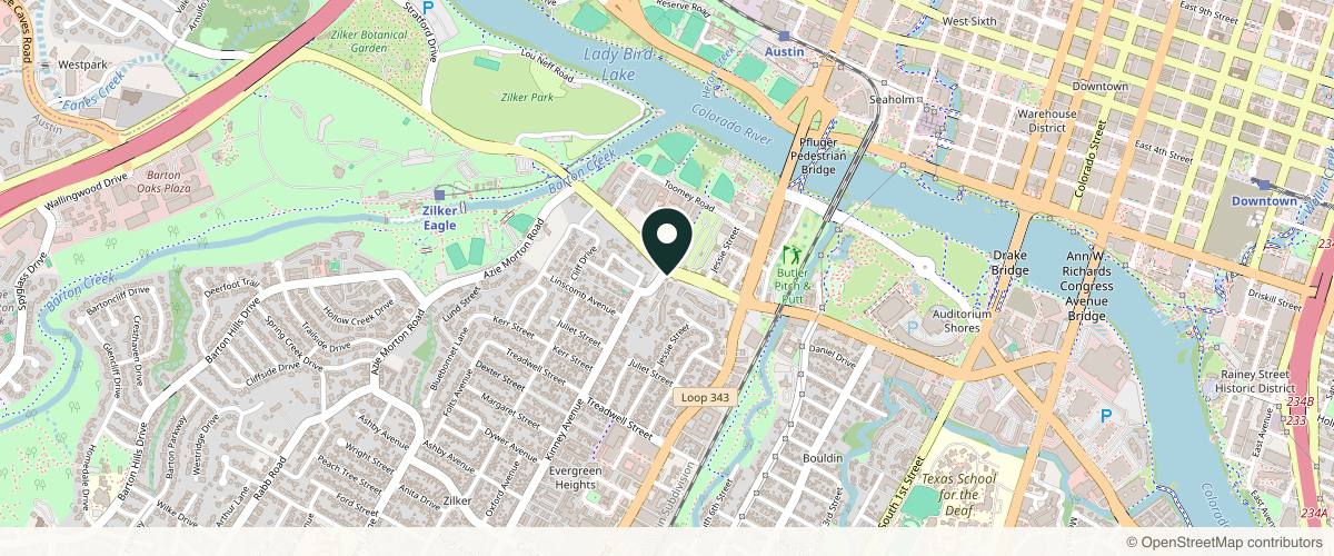 Map showing the exact location of GORG Wellness & Aesthetics at 1529 Barton Springs Rd 32 2nd Floor, Austin, TX 78704, USA