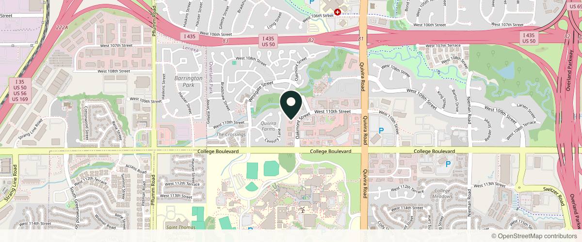 Map showing the exact location of Graceful Wellness and Med Spa, LLC at 11030 Oakmont St Ste 100, Overland Park, KS 66210, USA
