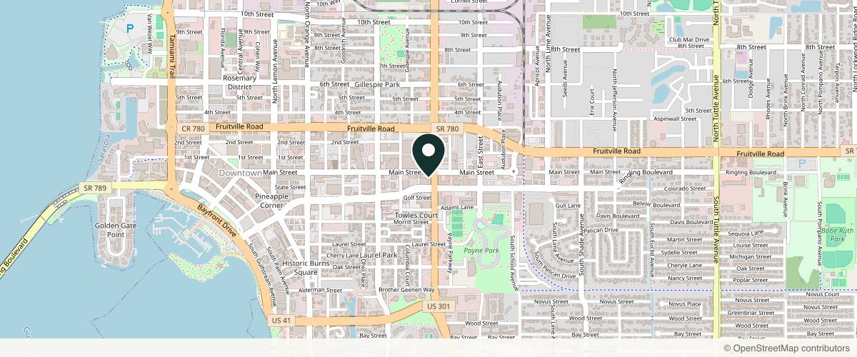 Map showing the exact location of Greco Dermatology at 1990 Main St #700, Sarasota, FL 34236