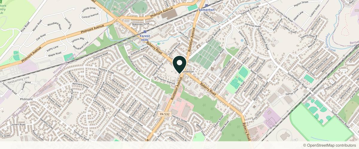 Map showing the exact location of GreenMedSpa at 12030 Bustleton Ave, Philadelphia, PA 19116, USA
