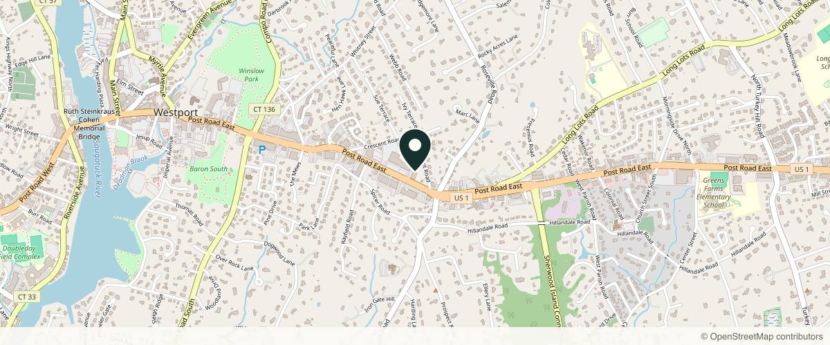 Map showing the exact location of Greenwich Medical Spa at Westport at 645 Post Rd E, Westport, CT 06880, USA