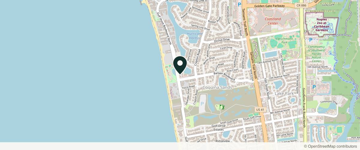 Map showing the exact location of GS MED SPA at 1400 Gulf Shore Blvd N Ste 154, Naples, FL 34102, USA