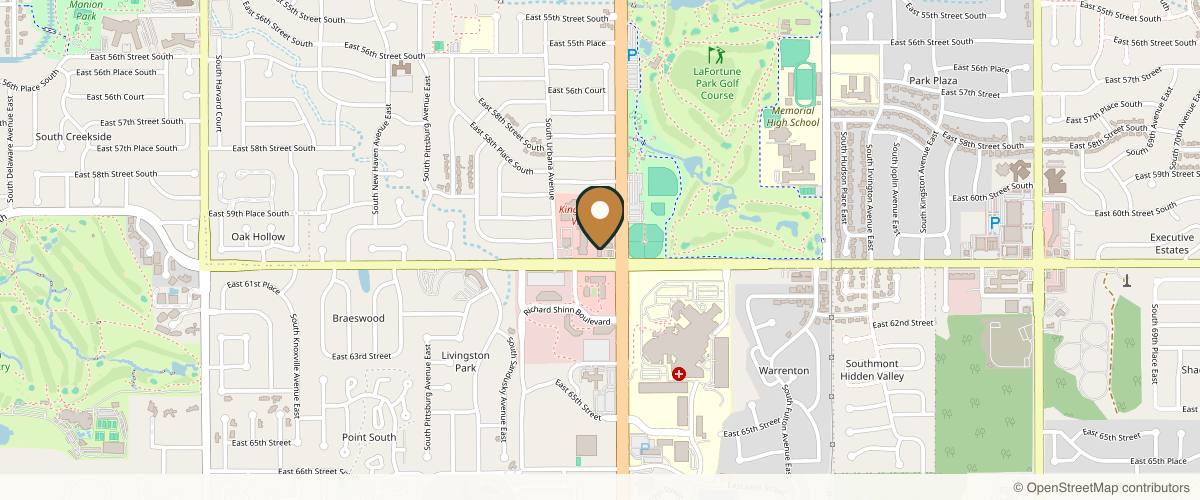 Map showing the exact location of H-MD Medical Spa - Tulsa at 6050 S Yale Ave Ste 101, Tulsa, OK 74136, USA