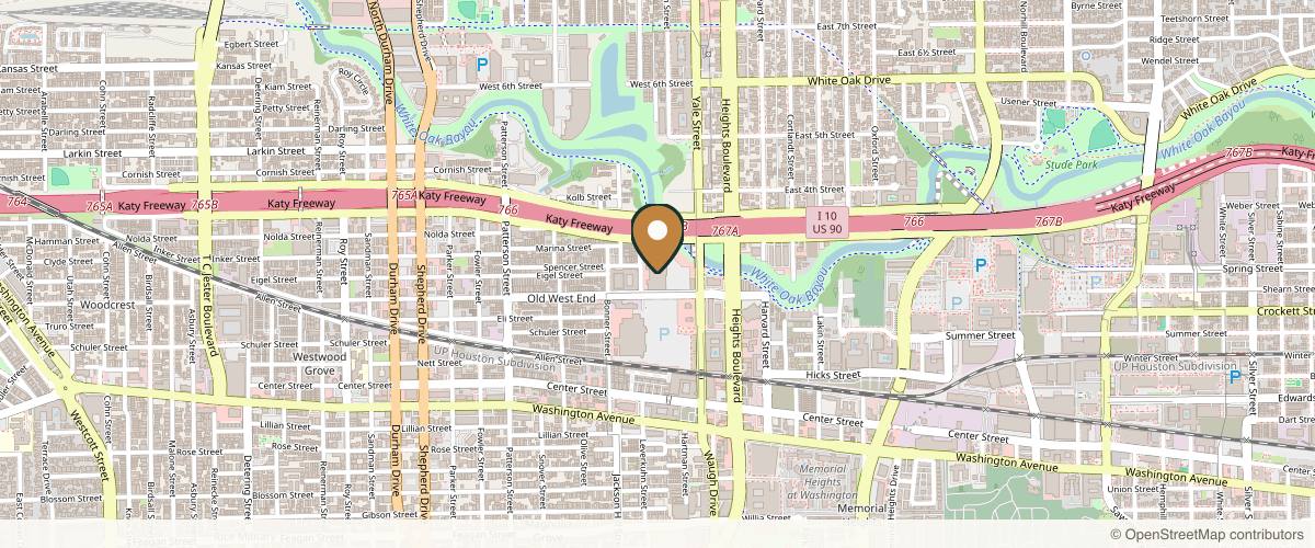 Map showing the exact location of HAUS OF SKIN AESTHETICS at Inside LA Fitness, 195 Yale St, Houston, TX 77007, USA