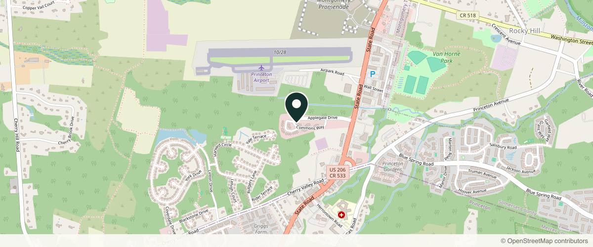 Map showing the exact location of Hazen Plastic Surgery at 311 Commons Way, Princeton, NJ 08540, USA