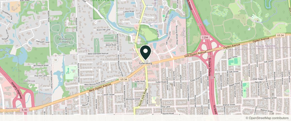 Map showing the exact location of Healing Aesthetics at 201 E Ogden Ave Suite 50, Hinsdale, IL 60521, USA