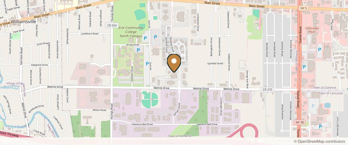 Map showing the exact location of Healthy Complexions Spa by Western New York Dermatology at 297 Spindrift Dr, Buffalo, NY 14221, USA