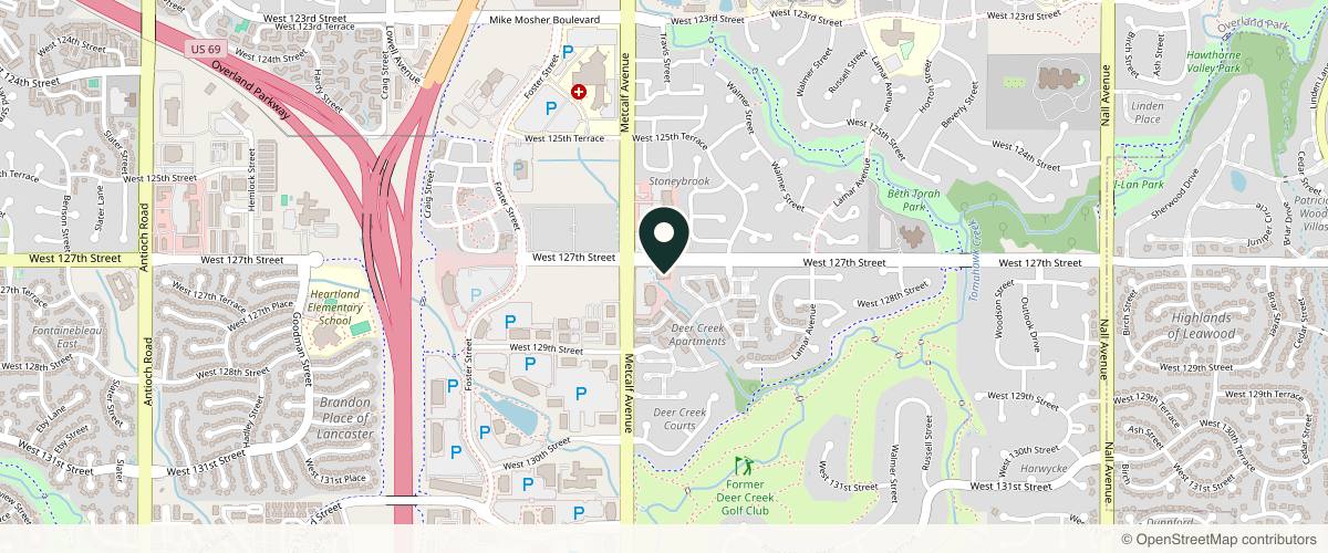 Map showing the exact location of Healthylooks Medspa & Wellness - Overland Park at 12701 Metcalf Ave Ste 103, Overland Park, KS 66213, USA