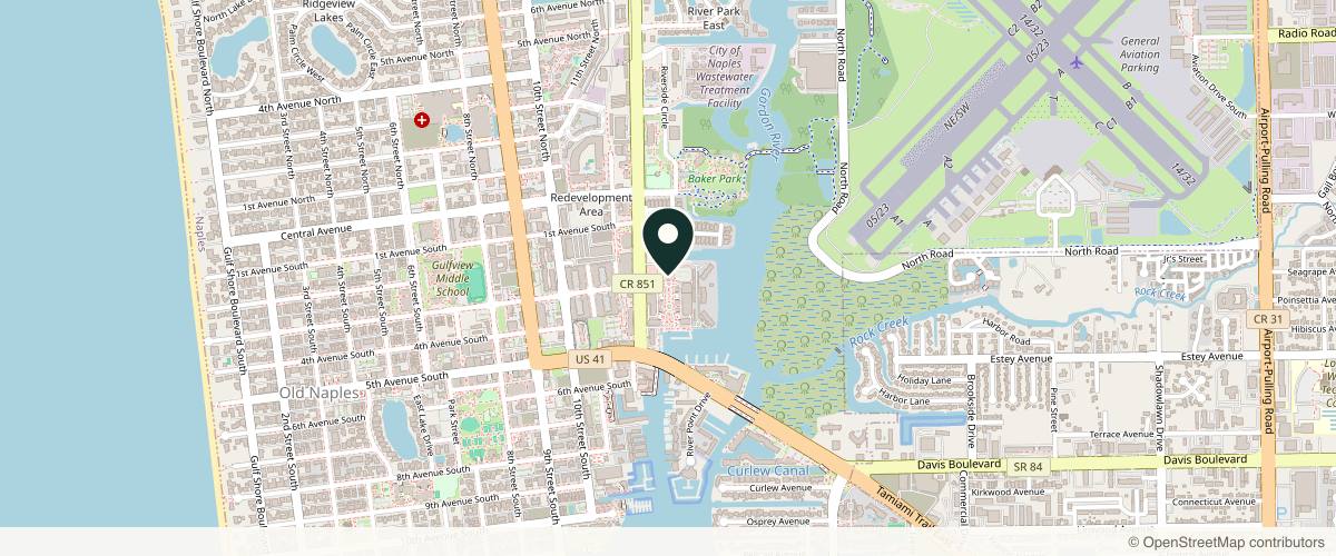 Map showing the exact location of Heather E. Pontasch M.D. at 1333 3rd Ave S, Naples, FL 34102