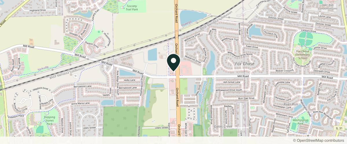 Map showing the exact location of HER Aesthetics Medical Spa at 1065 Station Dr, Oswego, IL 60543, USA