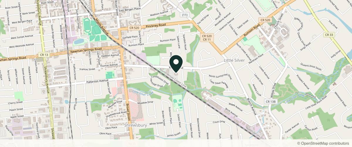 Map showing the exact location of HerSpace MedSpa at 200 White Rd #104, Little Silver, NJ 07739, USA
