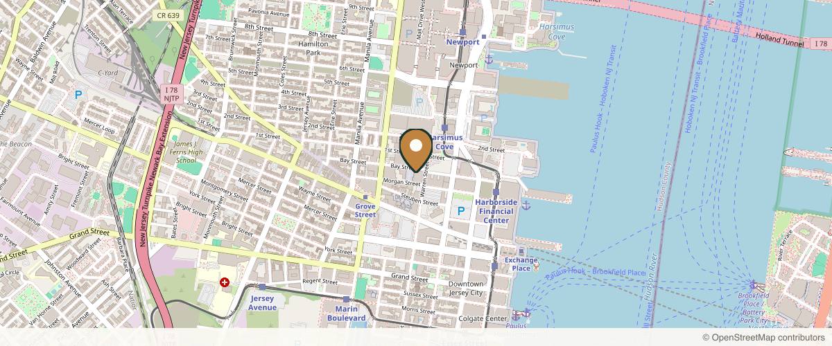 Map showing the exact location of Heyday Skincare Jersey City at 10 Provost St, Jersey City, NJ 07302, USA