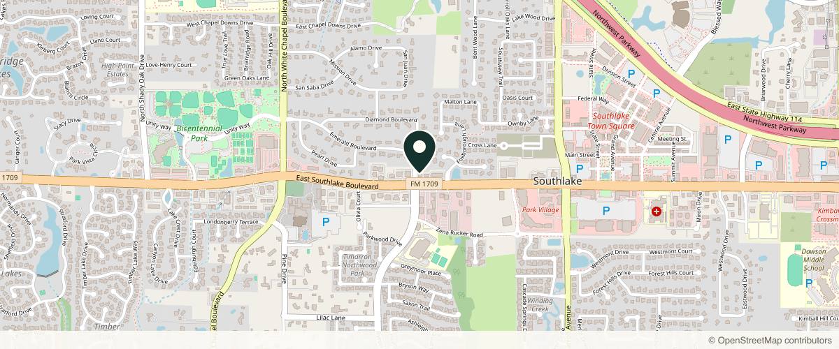 Map showing the exact location of Hidden Door Medspa at 650 E Southlake Blvd, Southlake, TX 76092, USA
