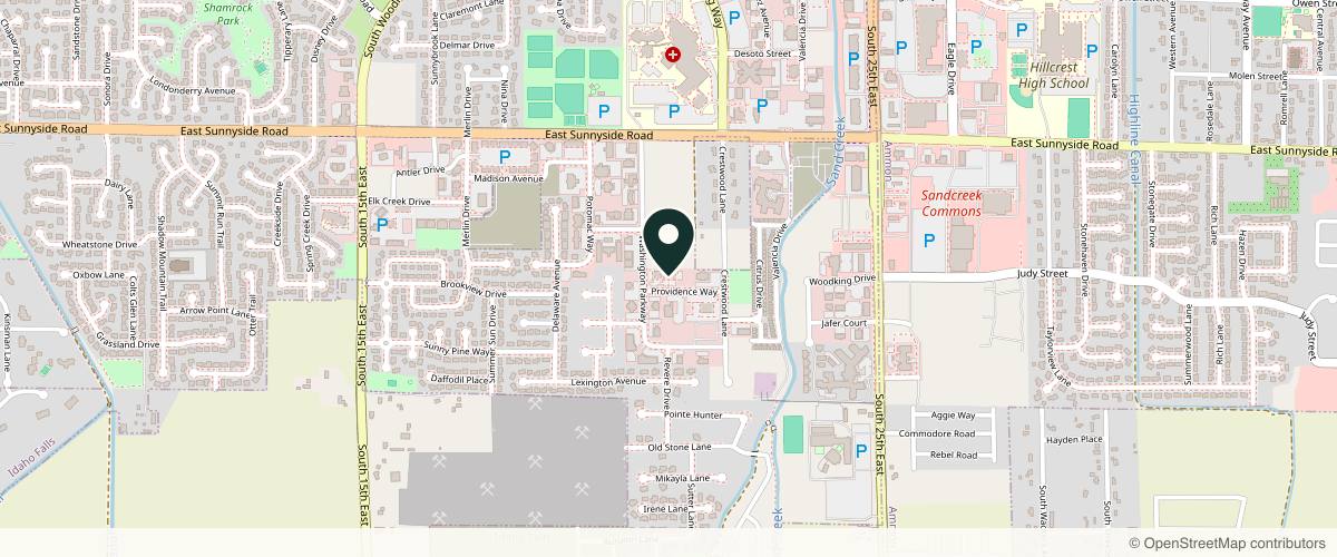 Map showing the exact location of High Valley Dermatology at 2085 Providence Way, Idaho Falls, ID 83404, USA