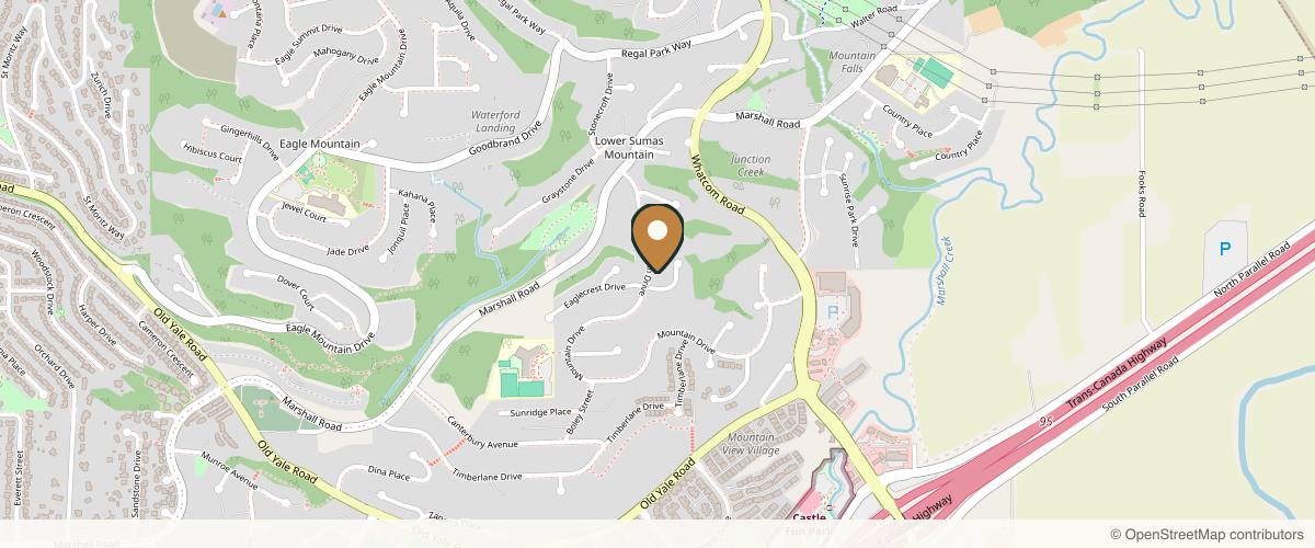 Map showing the exact location of Hill Top Day Spa and Laser at 2372 Mountain Dr, Abbotsford, BC V3G 1E7, Canada