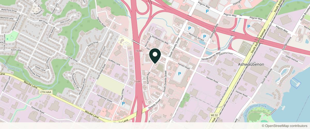 Map showing the exact location of Hotchandani Laser Aesthetic Center at 2771 Ramada Way, Green Bay, WI 54304, USA