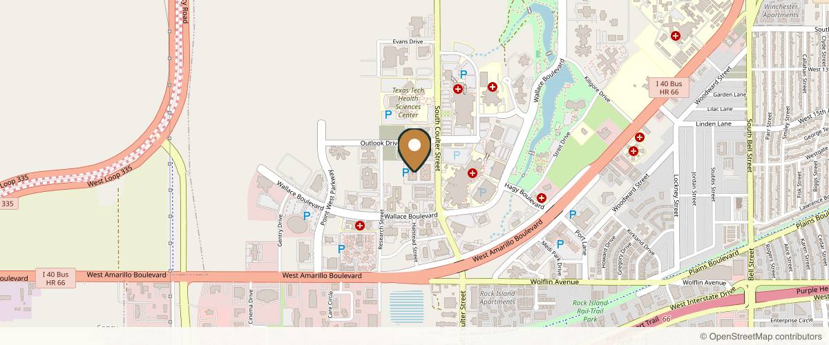 Map showing the exact location of House Of Health at 1600 Coulter St S Bldg G Ste 500, Amarillo, TX 79106, USA