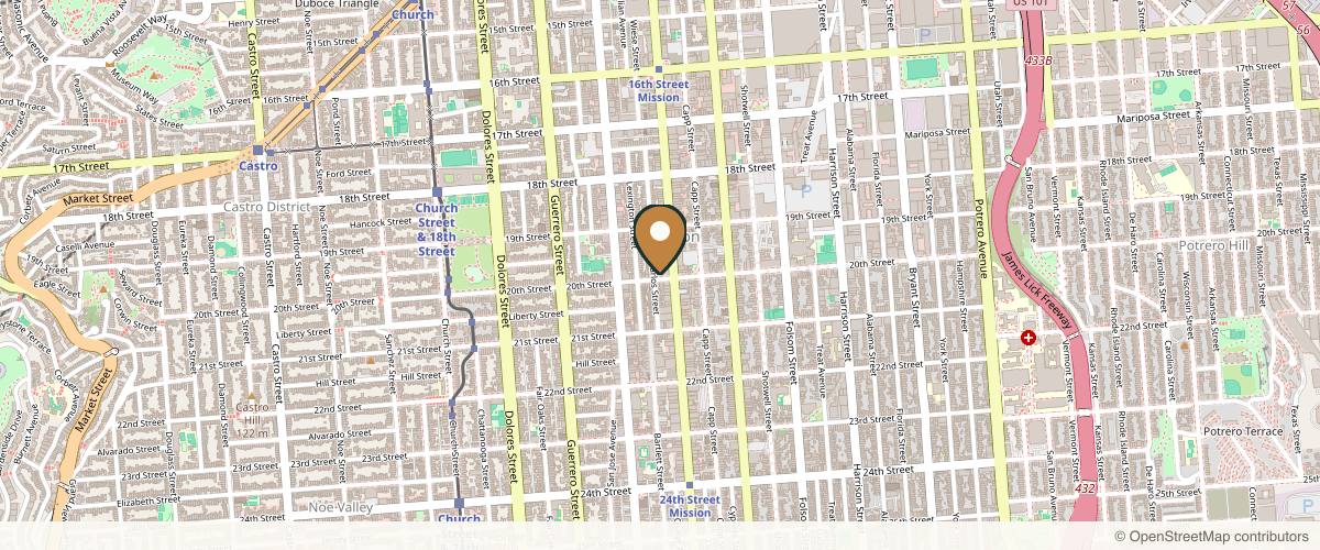 Map showing the exact location of Idan Med Spa at 3520 20th St suite c, San Francisco, CA 94110, USA