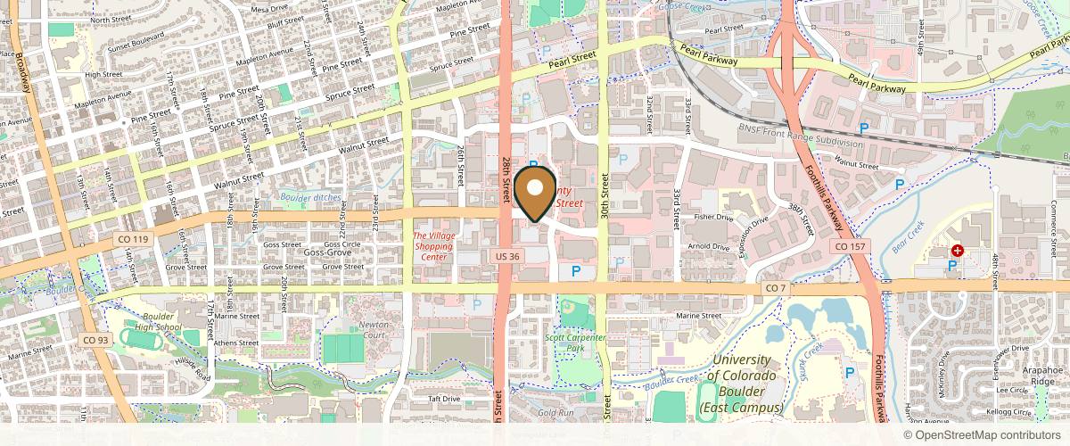 Map showing the exact location of Ideal Image Boulder at 1695 29th St, Boulder, CO 80301, USA