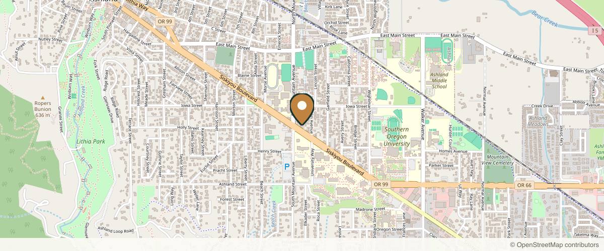 Map showing the exact location of Illume Aesthetics at 993 Siskiyou Blvd Ste 1, Ashland, OR 97520, USA