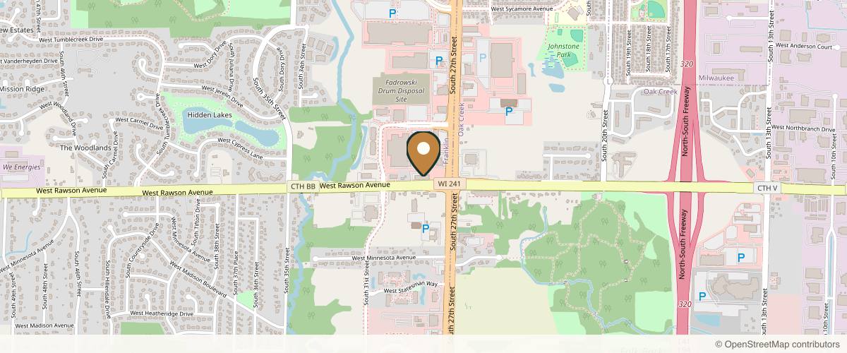 Map showing the exact location of Illume Cosmetic Surgery & Medspa - Franklin at 2826 W Rawson Ave, Franklin, WI 53132, USA