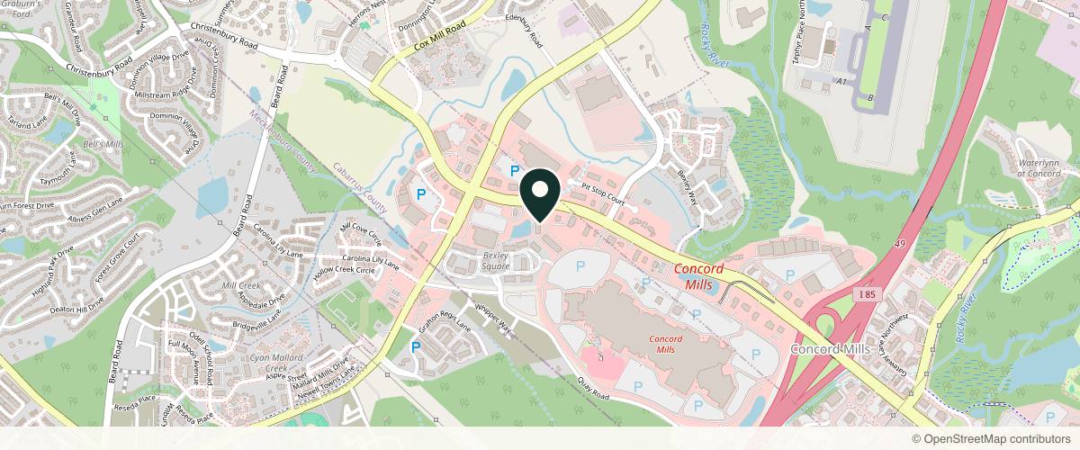 Map showing the exact location of illumeMD at 8643 Concord Mills Boulevard, Concord, NC 28027, USA