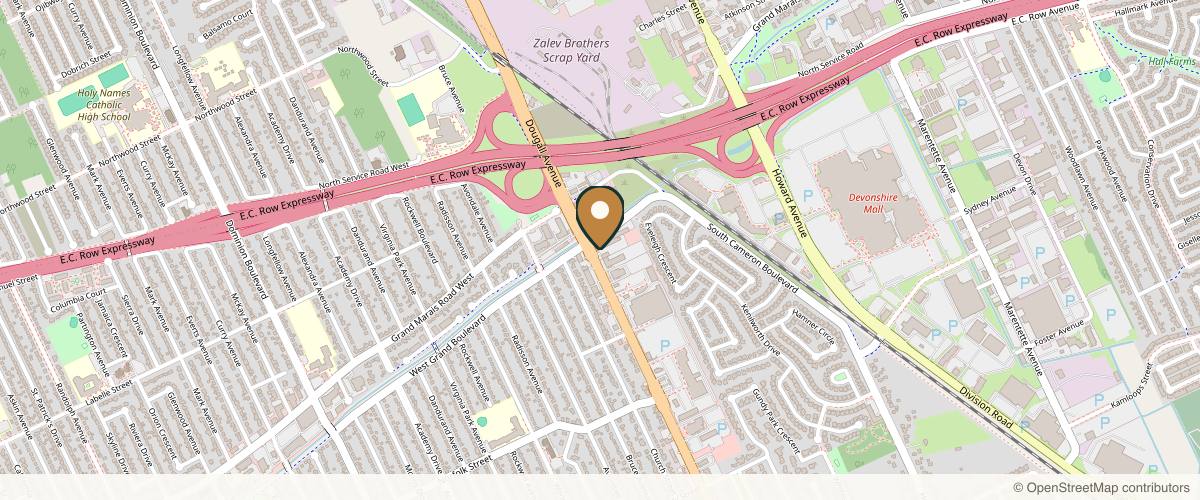 Map showing the exact location of Image Clinic at 3020 Dougall Ave Unit 3, Windsor, ON N9E 1S4, Canada