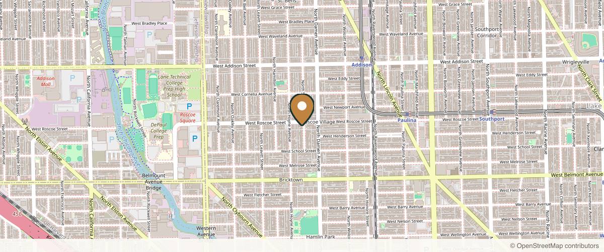 Map showing the exact location of ImageLab Med Spa at 2033 W Roscoe St, Chicago, IL 60618, USA