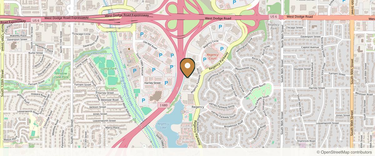 Map showing the exact location of Imagen Body Sculpting & Cosmetic Center at 10404 Essex Ct Ste 100-300, Omaha, NE 68114, USA