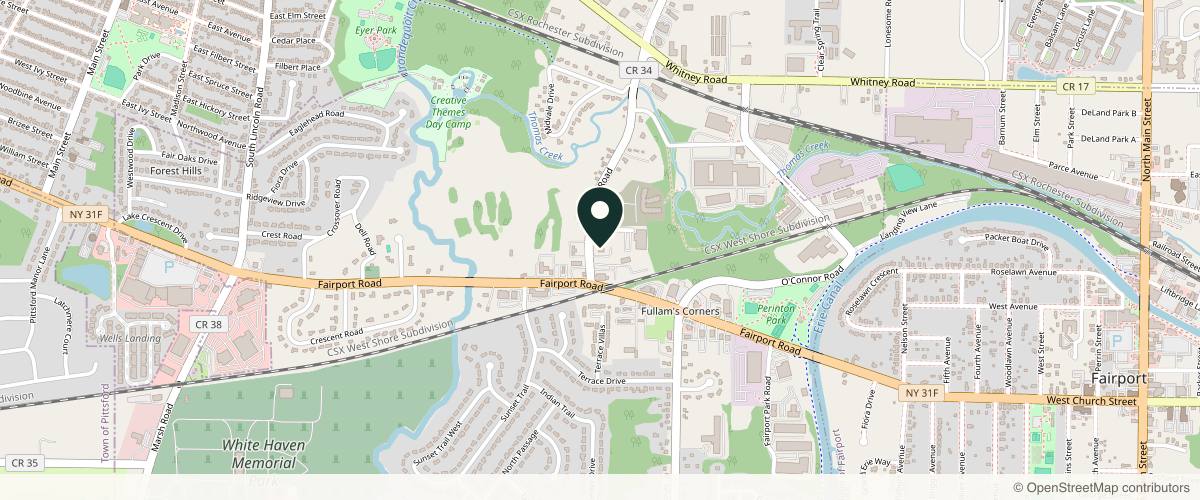 Map showing the exact location of Inclusion Med Spa at 2828 Baird Rd, Fairport, NY 14450, USA