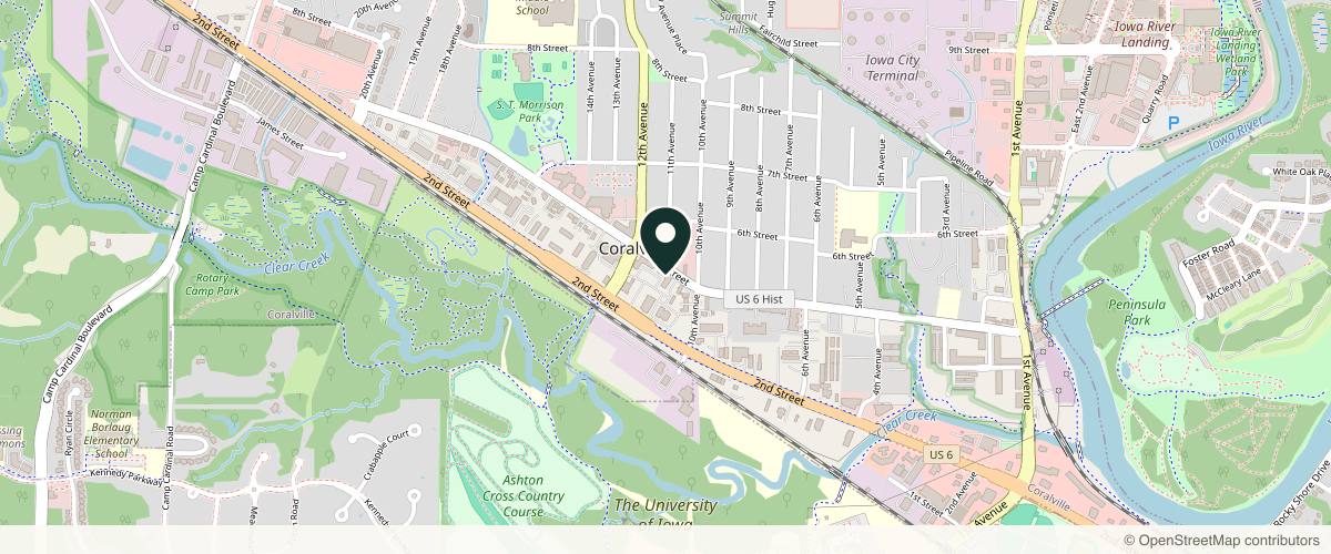 Map showing the exact location of Infinity Skin Care at 1100 5th St #125, Coralville, IA 52241, USA