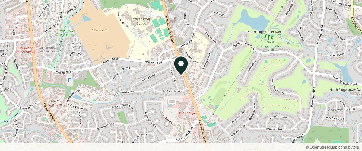 Map showing the exact location of Injectables by Dr. V at 6817 Falls of Neuse Rd #105, Raleigh, NC 27615, USA