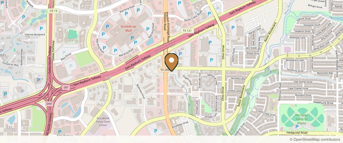 Map showing the exact location of INJEXED MedBar at 5200 McDermott Rd #215, Plano, TX 75024, USA