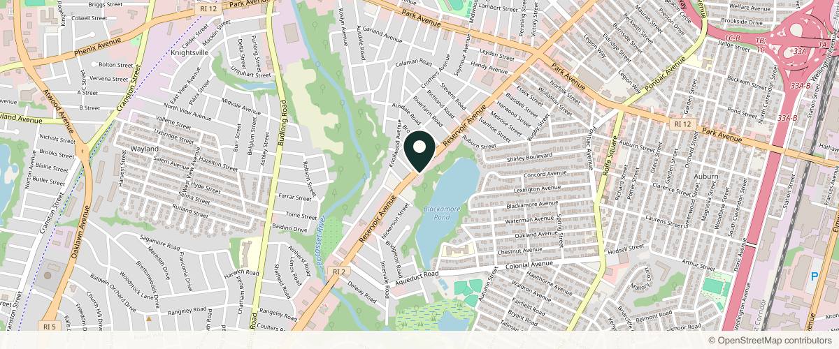 Map showing the exact location of Inner Glow Med Spa at 922 Reservoir Ave 2nd floor, Cranston, RI 02910, USA