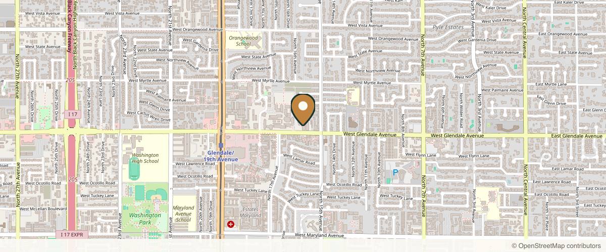 Map showing the exact location of Innova MedSpa at 1530 W Glendale Ave #106, Phoenix, AZ 85021, USA