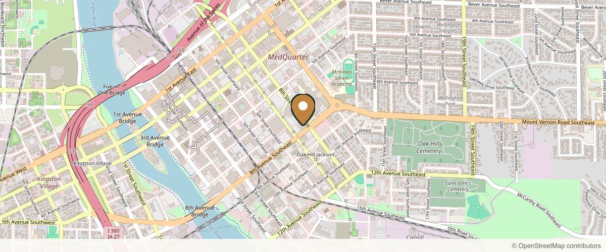 Map showing the exact location of Innovative Aesthetics Medical Spa and Laser Center at 788 8th Ave SE #102, Cedar Rapids, IA 52401, USA