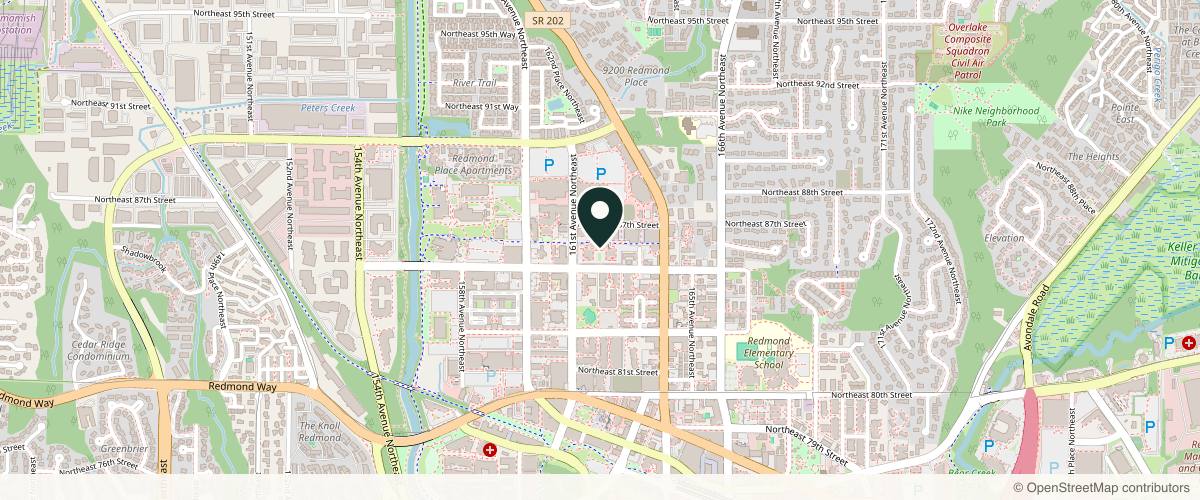 Map showing the exact location of InShapeMD Clinic at 16150 NE 85th St #108, Redmond, WA 98052, USA