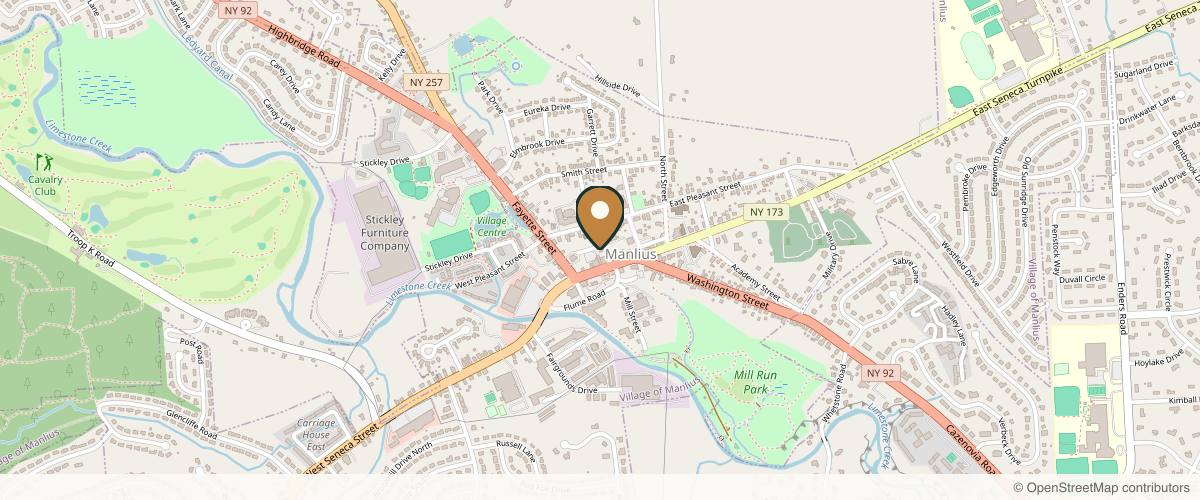 Map showing the exact location of Inspired Beauty Med Spa at 107 Wesley St, Manlius, NY 13104, USA