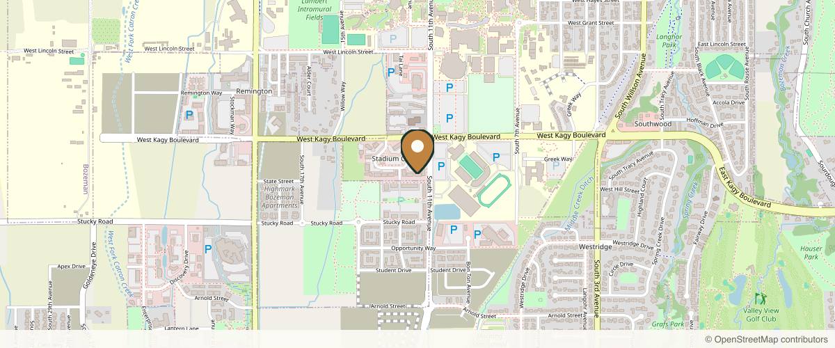 Map showing the exact location of Instinct Holistic Medical Spa at 1958 Stadium Dr Ste 2, Bozeman, MT 59715, USA