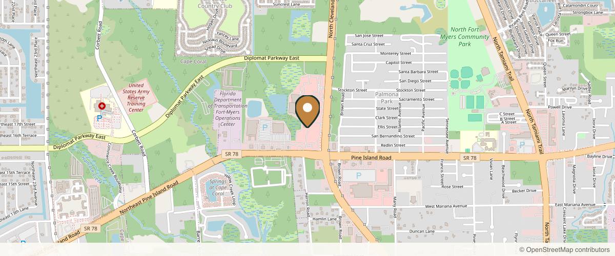 Map showing the exact location of Institute for Medical Aesthetics and Laser - IMAGE at 15201 N Cleveland Ave Unit 450, North Fort Myers, FL 33903, USA