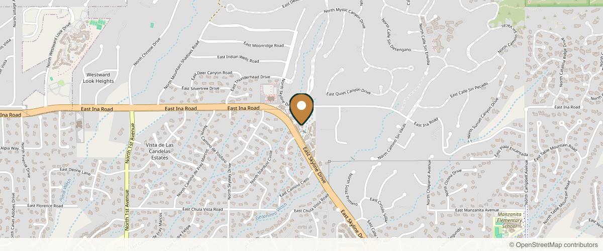 Map showing the exact location of Ironwood Dermatology at 1735 E Skyline Dr, Tucson, AZ 85718, USA
