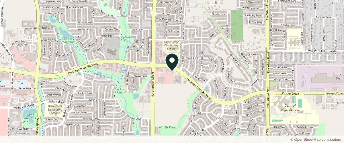 Map showing the exact location of It's A Secret Med Spa at 4560 Heritage Trace Pkwy Suite 100, Fort Worth, TX 76244, USA